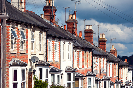 Houses in row